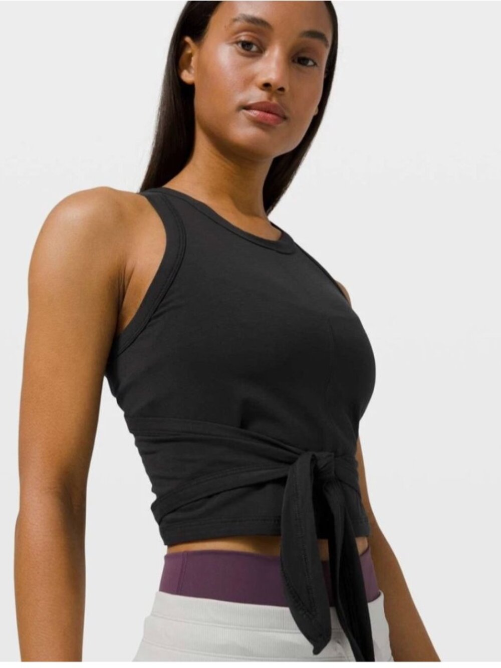 Lululemon NWT It’s a Tie Tank Black Size 8 Wrap Tie Back